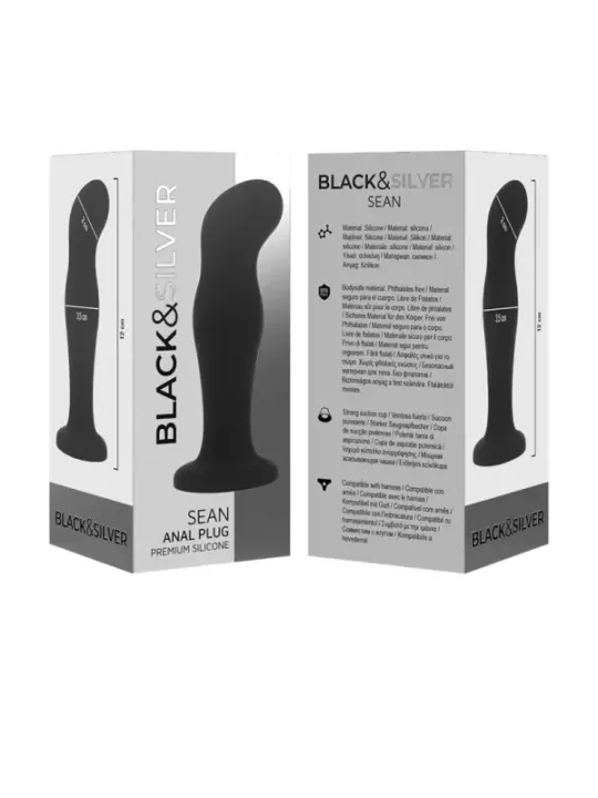 Black&Silver - Sean Plug Anale Premium In Silicone Nero - BLACK&SILVER - Plug e Catene Anali | erosidea.com