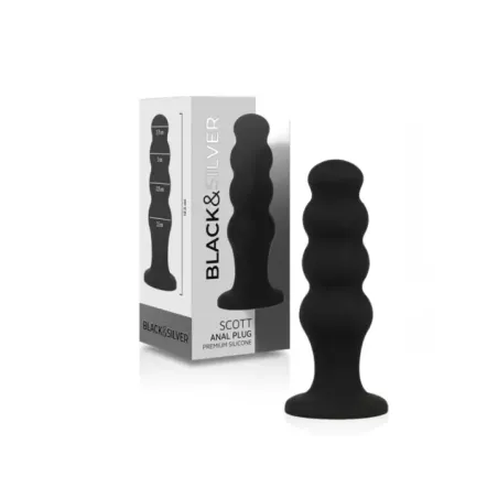 Black&Silver - Plug Anale In Silicone Scott Premium Nero - BLACK&SILVER - Plug e Catene Anali | erosidea.com