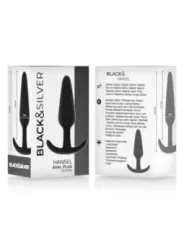 Black&Silver - Plug Anale In Silicone Hansel Con Maniglia Piccolo - BLACK&SILVER - Plug e Catene Anali | erosidea.com