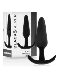 Black&Silver - Plug Anale In Silicone Kael Con Manico Medio - BLACK&SILVER - Plug e Catene Anali | erosidea.com