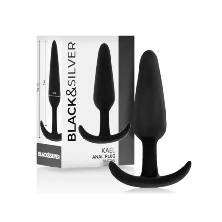 Black&Silver - Plug Anale In Silicone Kael Con Manico Medio - BLACK&SILVER - Plug e Catene Anali | erosidea.com
