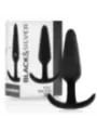 Black&Silver - Plug Anale In Silicone Kael Con Manico Medio - BLACK&SILVER - Plug e Catene Anali | erosidea.com
