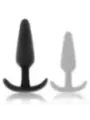 Black&Silver - Plug Anale In Silicone Kael Con Manico Medio - BLACK&SILVER - Plug e Catene Anali | erosidea.com