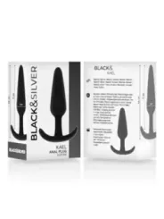 Black&Silver - Plug Anale In Silicone Kael Con Manico Medio - BLACK&SILVER - Plug e Catene Anali | erosidea.com