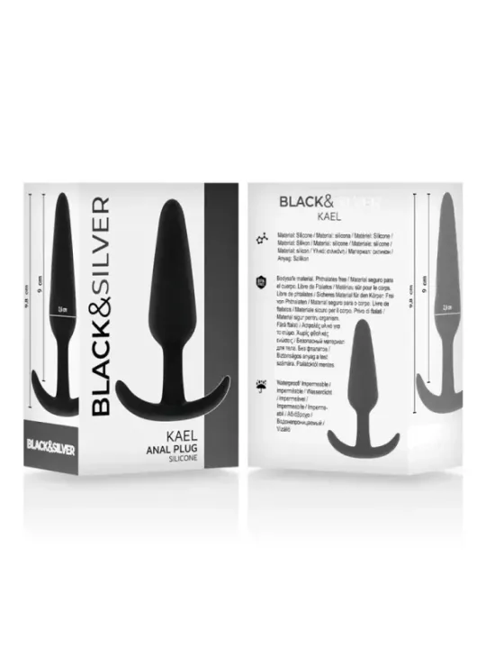 Black&Silver - Plug Anale In Silicone Kael Con Manico Medio - BLACK&SILVER - Plug e Catene Anali | erosidea.com