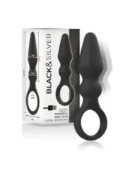Black&Silver - Potente Plug Anale In Silicone Ozzy - BLACK&SILVER - Plug e Catene Anali | erosidea.com