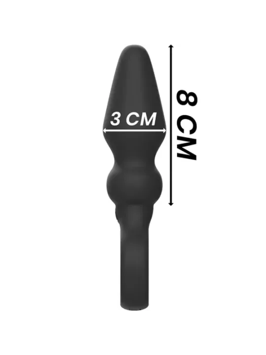 Black&Silver - Potente Plug Anale In Silicone Ozzy - BLACK&SILVER - Plug e Catene Anali | erosidea.com