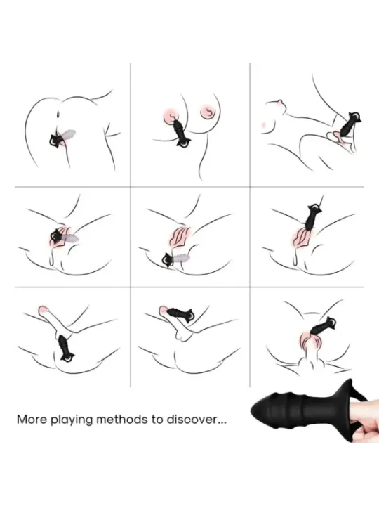 Armony - Vibratore A Dita Kylin E Telecomando Con Presa Anale Nero - ARMONY ANAL - Plug e Catene Anali | erosidea.com