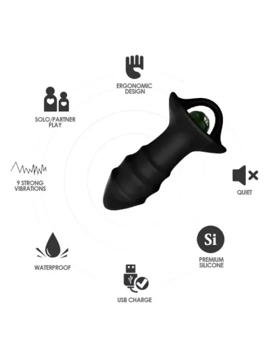 Armony - Vibratore A Dita Kylin E Telecomando Con Presa Anale Nero - ARMONY ANAL - Plug e Catene Anali | erosidea.com