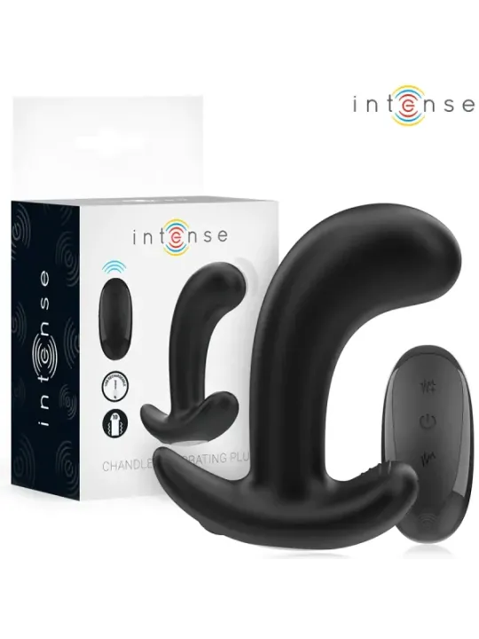 Intense - Chandler Anal Plug 10 Vibrazioni Nero Telecomando - INTENSE ANAL TOYS - Plug e Catene Anali | erosidea.com