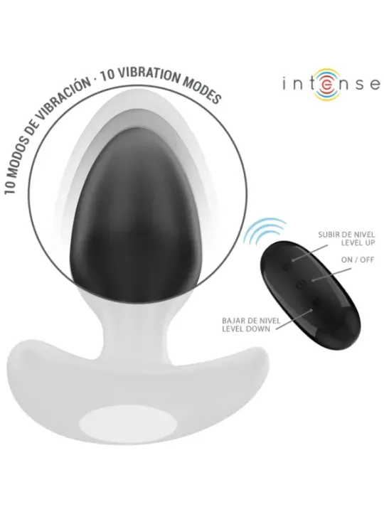 Intense - Joey Anal Plug 10 Vibrazioni Nero Telecomando - INTENSE ANAL TOYS - Plug e Catene Anali | erosidea.com