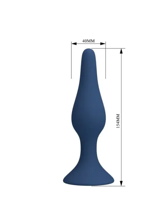 Mr Play - Plug Anale Conico In Silicone Blu Xl - MR PLAY - Plug e Catene Anali | erosidea.com