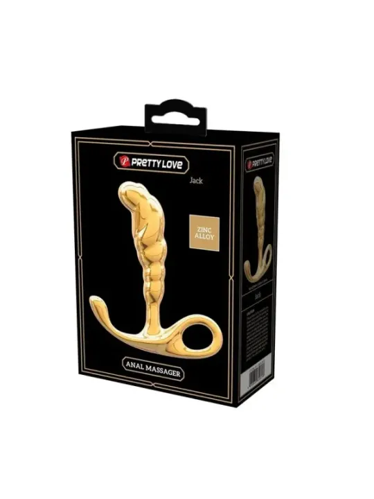 Pretty Love - Massaggiatore Prostatico In Lega Di Zinco Jack Colore Oro - ANAL TOYS - Plug e Catene Anali | erosidea.com