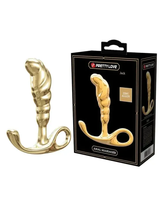 Pretty Love - Massaggiatore Prostatico In Lega Di Zinco Jack Colore Oro - ANAL TOYS - Plug e Catene Anali | erosidea.com