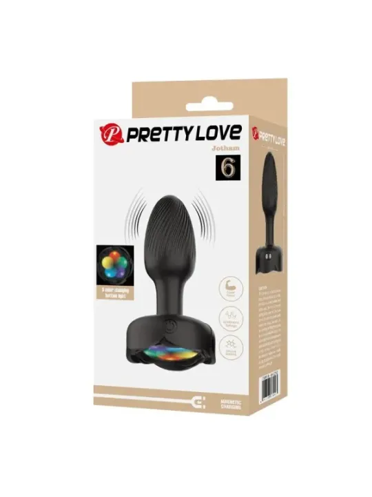 Pretty Love - Plug Anale Vibrante Ricaricabile Con 10 Modalit€ Nero - ANAL TOYS - Plug e Catene Anali | erosidea.com