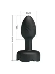 Pretty Love - Plug Anale Vibrante Ricaricabile Con 10 Modalit€ Nero - ANAL TOYS - Plug e Catene Anali | erosidea.com